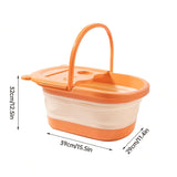 2 uds o 1 ud Bañera Plegable para Pies - Sin Necesidad de Electricidad, Cubo Portátil con Piscina Suave para Remojar en Casa, Viajes y Salón - Diseño Colapsable, Naranja, Ideal para Relajación y Pedicuras, Accesorio de Autocuidado, Mangos Ergonómicos, Fá