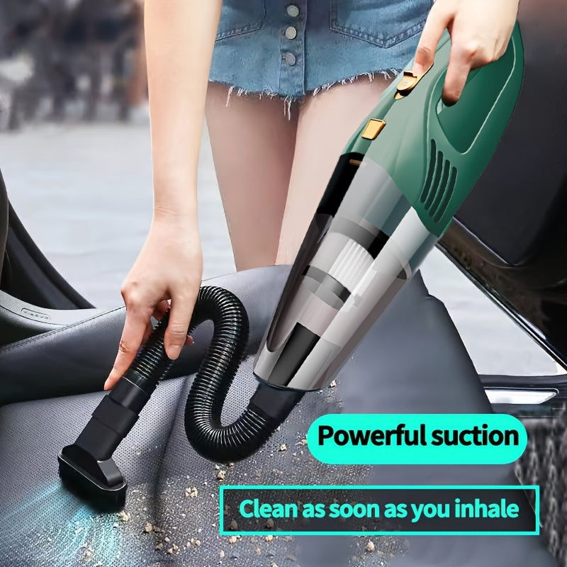 Aspirador de coche de 12V con succión potente - Compacto, portátil y eficiente para la limpieza de interiores de coches, Limpieza de interiores | Aspirador compacto | Cuerpo de plástico duradero, Aspirador de coche, Sin batería