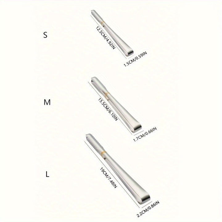 Pinzas de acero inoxidable para hielo, azúcar, frutas y BBQ, multifuncionales, 1 unidad, utensilios de cocina