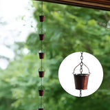 1pc Decoración para Villa Exterior, Cadena de Lluvia de Hierro Artístico en Forma de Cubo, Drenaje Creativo con Goteo de Agua, Adorno Colgante para Aleros, Regalo Único