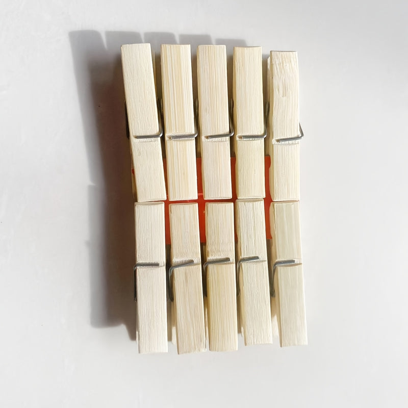 40/10pcs Pinzas de madera resistentes a la herrumbre, ganchos de madera pesados para colgar ropa, manualidades y exhibición de fotos, pinzas de ropa