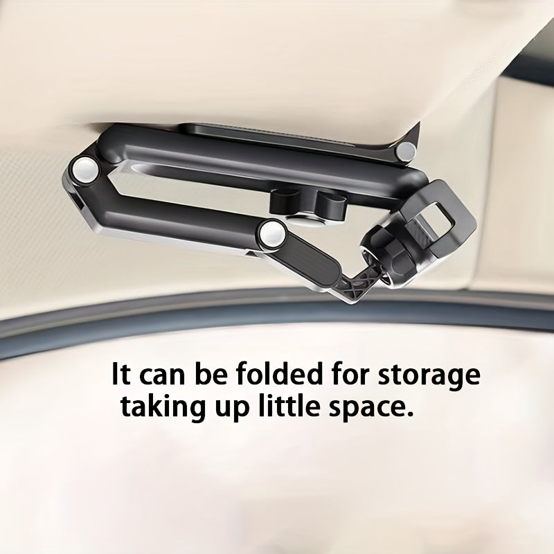 Soporte para teléfono móvil de parasol giratorio universal 360° para coche, soporte de navegación para automóviles, material duradero ABS, ajustable y adecuado para vehículos, cocinas y dormitorios