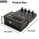 KAILYNIA Interfaz de Audio Profesional Portátil de 2 Canales con Tarjeta de Sonido y Mezclador Mini USB para Guitarra, Estudio de Grabación y Canto - , Compatible con Portátiles, Multifuncional con Control de Ganancia y Modos de Salida, Configuración de