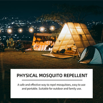 Pulsera electrónica repelente de mosquitos negra – Ajuste cómodo, repelente físico de insectos, no tóxico, diseño unisex para pesca y actividades al aire libre, incluye 2 pilas de botón, pulsera unisex | Brazalete elegante | Accesorio moderno | Repelente