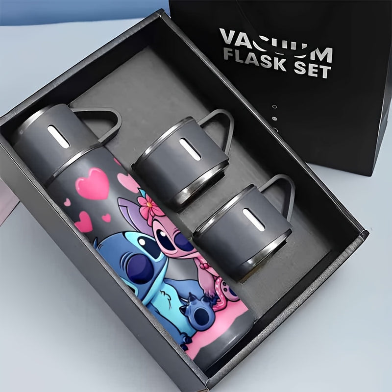 Juego de Tazas Térmicas Disney Stitch de 17oz | Botellas Deportivas Aisladas y Botellas | | Aislamiento al Vacío | Actividades al Aire Libre, Uso en la Oficina, Vida en Caravana | Perfecto para Seres Queridos LHB03211