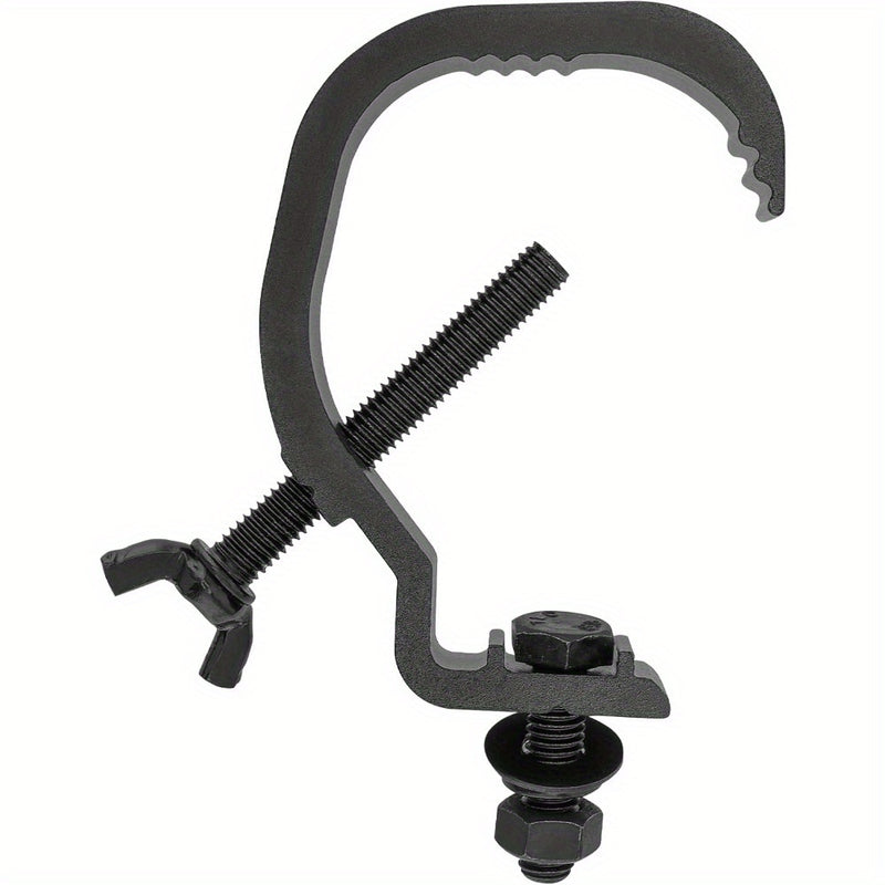 10 Piezas de Gancho de Acero para Luces de Escenario, Gancho C de Aleación de Aluminio para Luces de Par, Luces de Punto y Equipo de Escenario, Adecuado para Tubos y Tuberías de 3,0-5,08 pulgadas de Diámetro, Accesorios de Luces de Escenario, Acabado Met