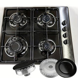Tapas de quemador de estufa de gas de 4 piezas para estufas Sabaf: tamaños de 55mm, 75mm y 100mm