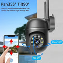 OURLIFE Cámara de Seguridad Exterior con Detección de Humanos/Mascotas, 1080P HD WiFi, Pan-Tilt, Audio Bidireccional, Alertas de Movimiento, Alimentación USB, Visión Nocturna, Inalámbrica IP, para Hogar/Negocio/Oficina, Monitoreo de Mascotas, Diseño de A
