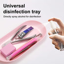 3 piezas de bandeja de plástico para arte de uñas, bandeja de almacenamiento de herramientas de manicura, bandeja organizadora de maquillaje para cuidado de uñas, soporte de pinzas, herramientas de bandeja de uñas falsas