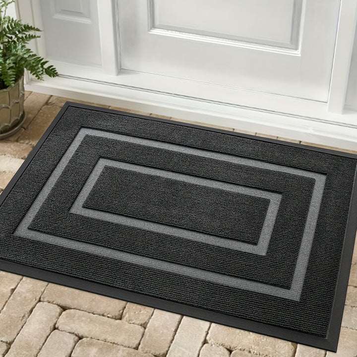 Alfombra de entrada antideslizante DAJIANG, resistente y lavable, con superficie texturizada para mejor agarre, ideal para uso en interiores/exteriores, alfombra decorativa navideña, alfombra para entrada moderna y duradera