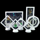 10 piezas Conjunto de caja de exhibición flotante de acrílico - Caja de almacenamiento de joyería suspendida de plástico claro con soportes, organizador versátil para pulseras, anillos, aretes, collares, cajas de joyería