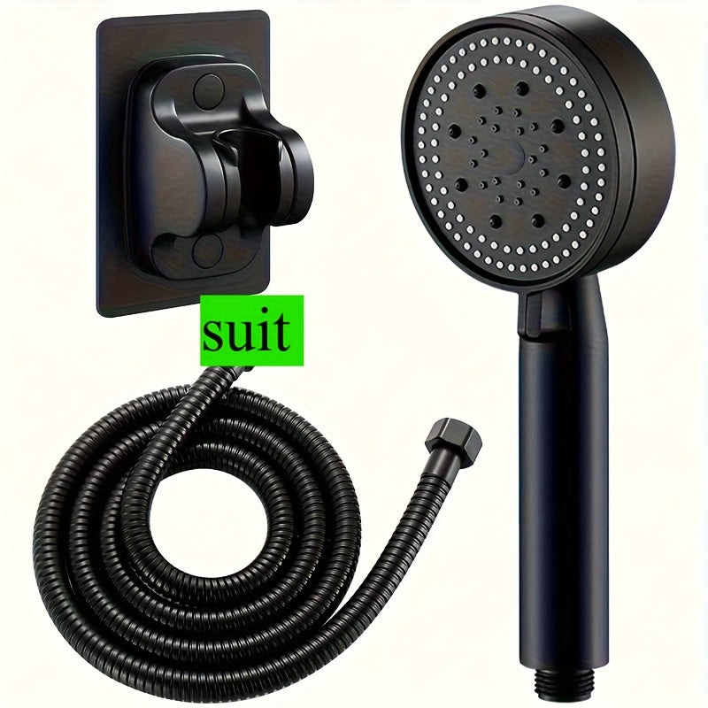Rociador de mano con soporte y manguera, cabezal ajustable en 5 modos, accesorios para baño, esenciales para el cuarto de baño
