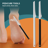 Tijeras de cuidado profesional para pies - Tijeras de pedicura y manicura de acero inoxidable de doble cara para la eliminación de, seco, ligero beige y pies encarnados - Herramienta exfoliante suave con kit de cuidado manual, no necesita energía, uso en