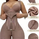 1pc Body Shaper de Cintura Alta con Detalles de Encaje, Cierre de Cremallera, Levanta Glúteos y Soporte para Senos - Elegante Mezcla de Nylon/Elastano, Ropa Interior Controladora de Abdomen