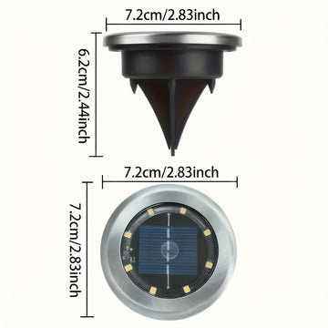 10 Piezas de Luces Solares Inteligentes para Jardín, Estanque y Camino, Resistentes a Altas Temperaturas y Frío Helado, Iluminación Exterior con Larga Durabilidad, Luz Cálida o Blanca Dual Opcional