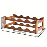 Soporte de vino de 8 a 12 botellas - Estante de madera de varios niveles para vino tinto, ideal para cocina, bar y almacenamiento de bodega, almacenamiento de vino de bar|Soporte de vino moderno|Soporte de vino de madera