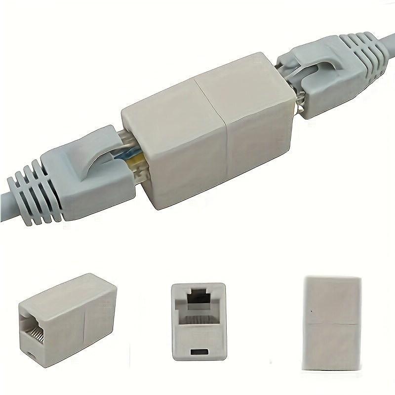 1 pieza/2 piezas/3 piezas/6 piezas/8 piezas conectores Ethernet, adaptador Ethernet recto de doble cabeza, conector Ethernet, extensión de cable Ethernet