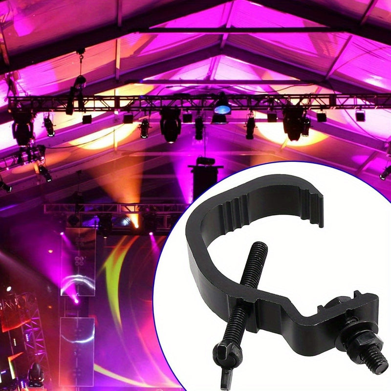 10 Piezas de Gancho de Acero para Luces de Escenario, Gancho C de Aleación de Aluminio para Luces de Par, Luces de Punto y Equipo de Escenario, Adecuado para Tubos y Tuberías de 3,0-5,08 pulgadas de Diámetro, Accesorios de Luces de Escenario, Acabado Met