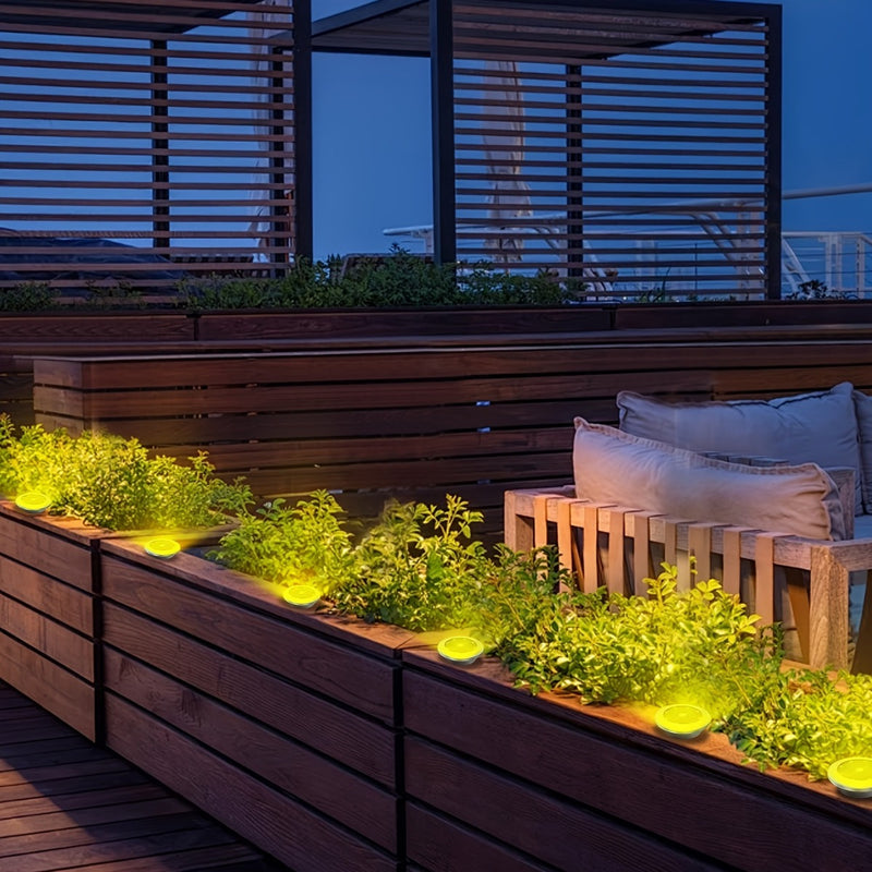 8 luces solares para exteriores con LED, luces solares para el suelo para exteriores, patio, jardín, sendero, garaje, césped y iluminación de césped.