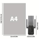 Amplificador de señal -1200Mbps-2.4G/5GH2.WIFI Mezclador de señal WIFI, Amplificador de señal WIFI, Señal fuerte, Segmento de alta velocidad, Soporta MIF1-6, 6 antenas potentes, Adecuado para hogares, centros comerciales, cafeterías