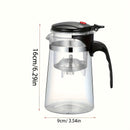 Infusor de Té Elegante con Separación de Un Clic para Uso en Casa, Tetera de Vidrio y Vaso para Preparar Tés