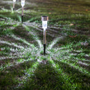 10 luces solares para caminos, con base de acero inoxidable y pantalla de vidrio esmerilado, iluminación exterior eficiente para jardín y patio, luces solares para exteriores