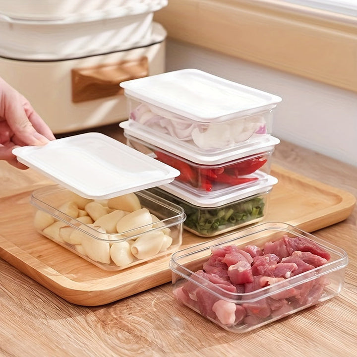 5 piezas de Contenedores para Refrigerador de 40oz con Tapas - Cajas Reutilizables para Alimentos Frescos, Carne y Verduras, Organizadores Portátiles para Congelador, Recipientes Sellados Multiusos, Accesorios de Cocina