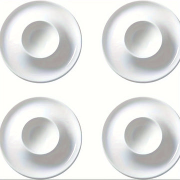 Soporte de plástico para huevos - Plato blanco para huevos para el desayuno - Apto para estar en contacto con alimentos