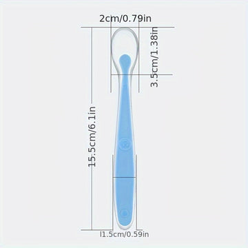Cuchara de silicona suave para cabeza: 2 cm/0.79 pulg, 3.5 cm/1.38 pulg, 15.5 cm/6.1 pulg, 11.5 cm/0.59 pulg - Utensilio de cocina y comedor - Material de silicona