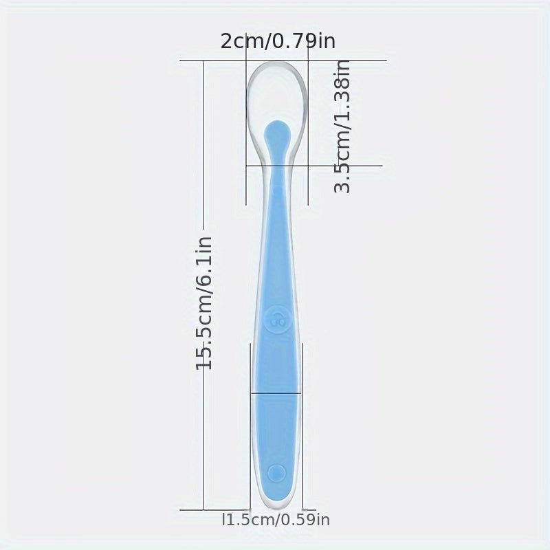 Cuchara de silicona suave para cabeza: 2 cm/0.79 pulg, 3.5 cm/1.38 pulg, 15.5 cm/6.1 pulg, 11.5 cm/0.59 pulg - Utensilio de cocina y comedor - Material de silicona
