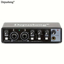 Interfaz de Audio USB de Alta Fidelidad Depusheng con Micrófono, 24-Bits/192kHz, XLR, Alimentación Fantasma, Convertidor de Precisión Integrado para Muestreo Preciso de hasta 24-Bits/192kHz - ABS Duradero, Negro - Ideal para Streaming y Grabación de Músi