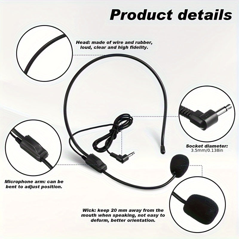 [Micrófono USB flexible] Micrófono de diadema con cuello flexible USB para cantar, streaming y videoconferencias - Sin necesidad de baterías, negro, conector jack de 3.5mm