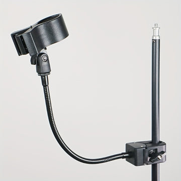 Soporte de micrófono profesional con manguera metálica flexible, soporte portátil ajustable para microfonía con cuello flexible, pinza potente McSpring McClamp, perilla de bloqueo práctica, ideal para transmisiones en vivo, podcasts y grabaciones, base u