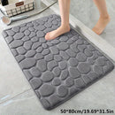 Alfombrilla antideslizante para baño con textura de guijarros, gamuza coral, base de PVC, esponja gruesa que absorbe rápidamente la humedad, seis colores disponibles, adecuada para baño y dormitorio