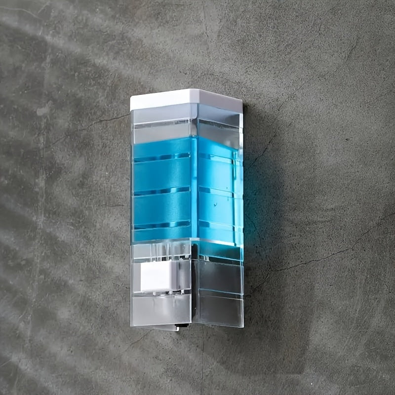 Dispensador de Jabón Montado en la Pared - Diseño Anticorrosivo, Ahorro de Espacio con Cabeza de Bomba Fácil. Ideal para Manos, Champú y Gel de Ducha - Accesorio Moderno Perfecto para Baños