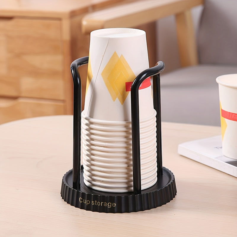 Dispensador de vasos de plástico para hogar y oficina, soporte de vasos desechables para baño, organizador de almacenamiento de vasos desechables, soporte de mesa para bar y café