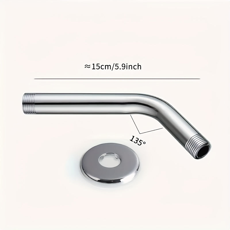 2 piezas de juego de cabezal de ducha de alta presión, 3,9"/5,76" de acero inoxidable montado en la pared, boquilla de silicona redonda duradera, accesorios de baño premium, actualización de lujo, kit central, plástico, para renovación de hogar