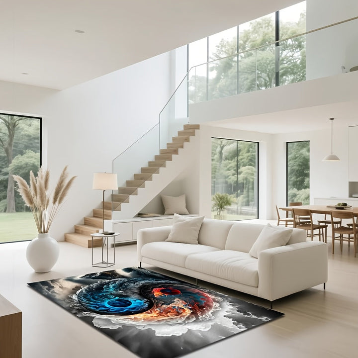 1pc Alfombra de Terciopelo con Diseño Tai, Ideal para Cocina, Dormitorio, Sala, Estudio y Entradas – Ligera, Antideslizante, Lavable a Máquina, Perfecta para Navidad y Acción de Gracias