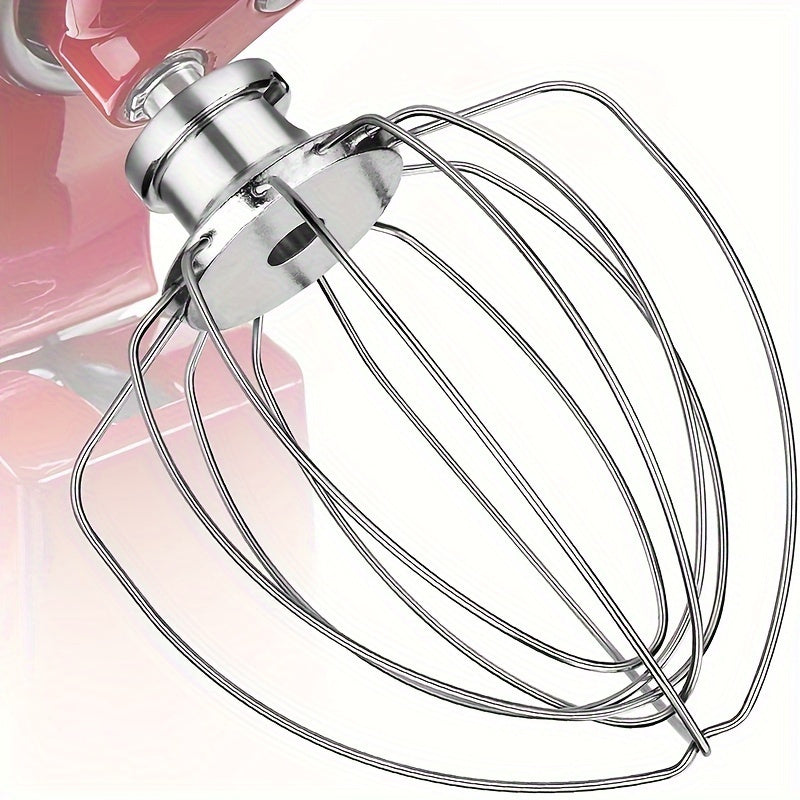 Accesorio de Batidora de 6 Hilos de Acero Inoxidable Premium para KitchenAid - Fácil Instalación, Perfecto para Huevos, Crema y Repostería - Compatible con Batidoras de Cabeza Inclinable de 4.5QT, 5QT, 6QT