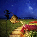 1 regadera solar con luces LED de hadas, decoración metálica para exteriores, ideal para jardín, césped o fiestas, regalo perfecto para mamá, vecinos y amigos