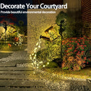Nueva iluminación solar para patios y jardines, lámpara de paisaje solar, luz decorativa para jardines, ilumina continuamente por la noche, adecuada para decorar parques de patios, camping al aire libre, lámpara solar de regalo, iluminación de paisaje al