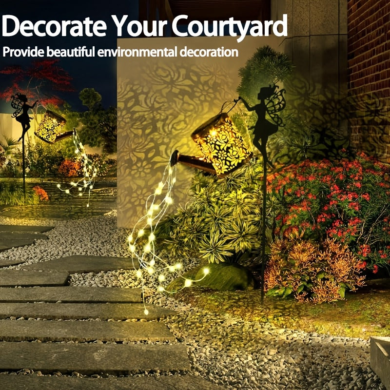 Nueva iluminación solar para patios y jardines, lámpara de paisaje solar, luz decorativa para jardines, ilumina continuamente por la noche, adecuada para decorar parques de patios, camping al aire libre, lámpara solar de regalo, iluminación de paisaje al