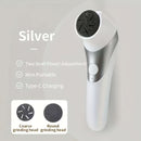 Exfoliador eléctrico de pies recargable USB con cabezales dobles, portátil - Ideal para pulir piel gruesa y cuidar piel seca, fácil de usar con cabezales reemplazables para eliminar callos, kit práctico de cuidado para pies, un regalo perfecto