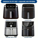 3 piezas/2 piezas/1 pieza, bandeja de silicona para hornear adecuada para freidoras de aire, compatible con modelos Philips HD9270, Nlnja AF180, AF140, con superficie antiadherente, fácil de usar en freidoras de aire, hornos, microondas, etc.