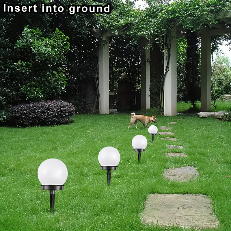 Juego de 3/6 Luces Solares Exteriores, Esferas LED para Jardín con Luz Solar. Adecuadas para Patios, Senderos, Terrazas y Caminos de Entrada, Decoración de Fiestas y Caminos del Jardín. Mejor Elección de Regalo para Festivales. Luz Blanca