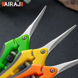 Tijeras de Poda de Precisión AIRAJ de 7 Pulgadas - Acero Inoxidable, Tijeras de Jardín Multifuncionales para Huerto, Bonsái y Control de Malezas con Mangos de Agarre Cómodo