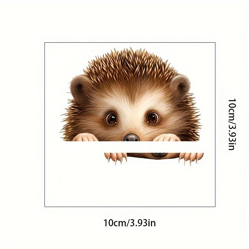 Adorable Erizo Pegatina de Pared - Divertido y Lindo Animal para Interruptor, Fácil de Pegar y Despegar, Perfecto para Decoración de Baño, Pequeño, Serie