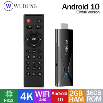 WUDUNG TX8 Smart TV Box Android 10.0, Dongle sin varillas Allwinner H313 2.4G Mini TV Stick 4K, Ideal para Regalos de Hogar y Oficina
