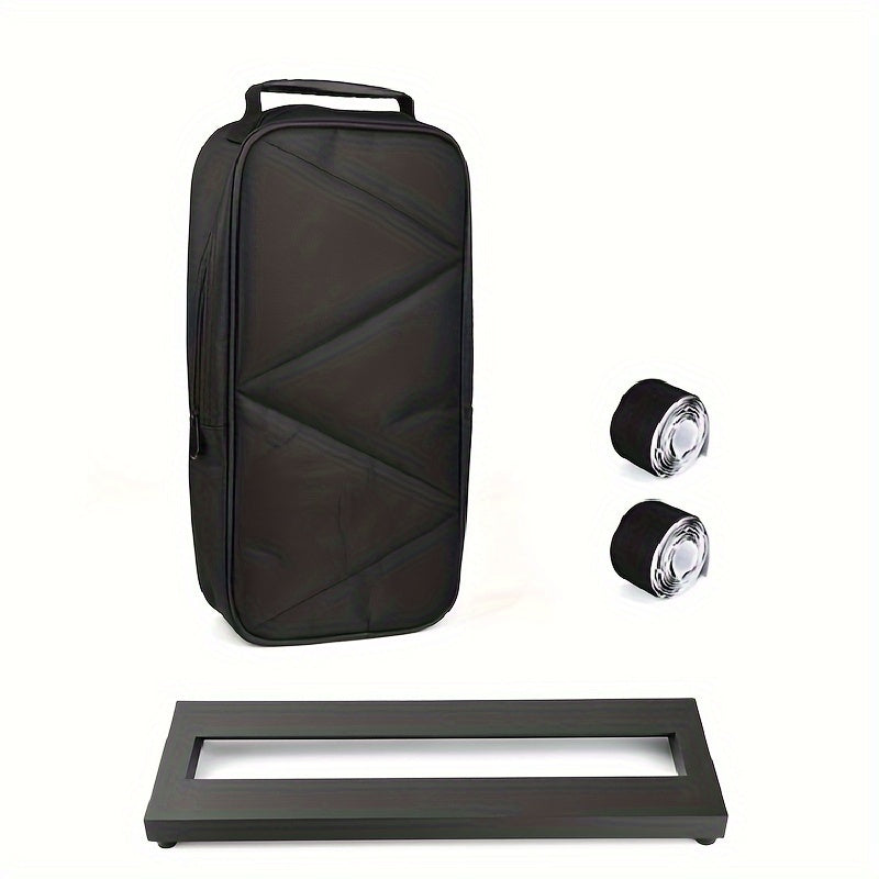 Tablero compacto para pedales de guitarra con mini loop de efectos, marco metálico portátil con cierre de gancho y bucle, mochila resistente e impermeable para accesorios de guitarra eléctrica, mini guitarra