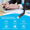 Adaptador WiFi USB Mini 150Mbps - Transmisor de red inalámbrica 2.4GHz para escritorio de PC, portátil y música de iPod - Configuración fácil, diseño compacto, ideal para tarjeta de recepción de Internet inalámbrico, configuración de escritorio | Diseño